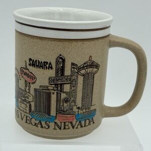 VTG Las Vegas Souvenir Mug‎ Casinos Hotels Landmarks The Strip 60s 70s Retro